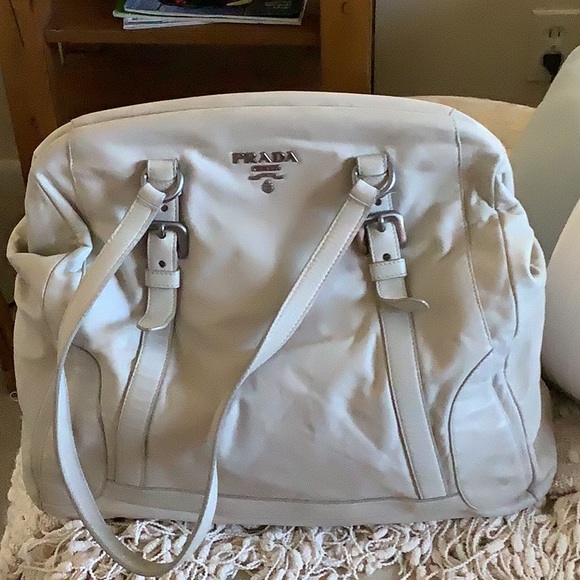Well Loved Authentic Prada Napa Shoulder Bag 🌼🌼💛🤎🤎🤎 - Picture 10 of 16